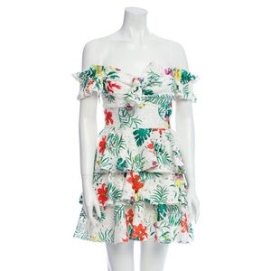 Caroline Constas Floral Print Mini Dress Size XS